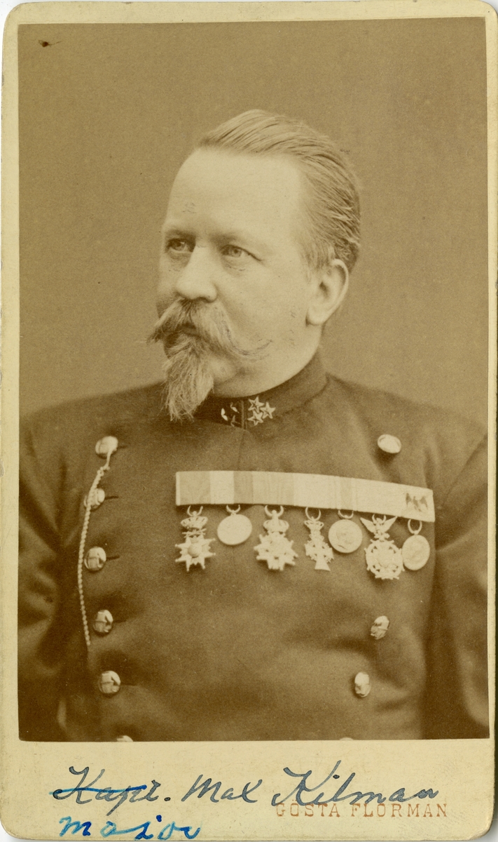 Porträtt av Henrik Maximilian Kilman, major vid Hallands bataljon I 28.
