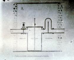 Plantegning for montering av gassledning til Gassverket.s an