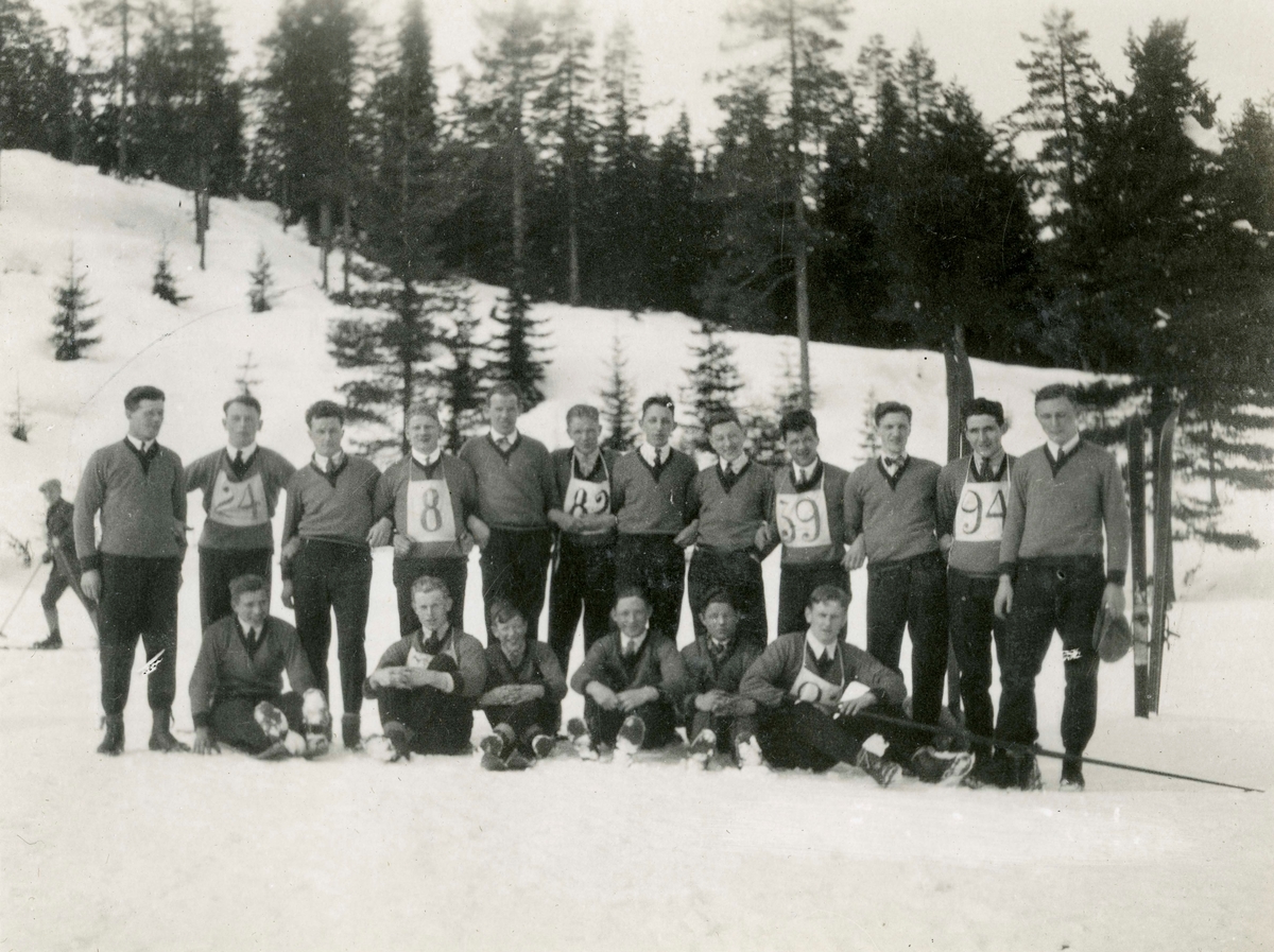 Kongsberg skiers during local competition