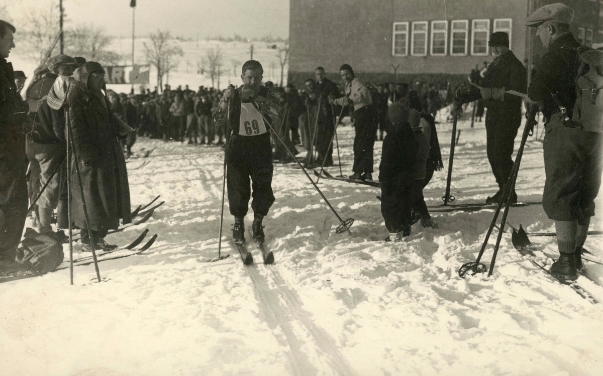 Athlete Birger Ruud during cross-country skiing