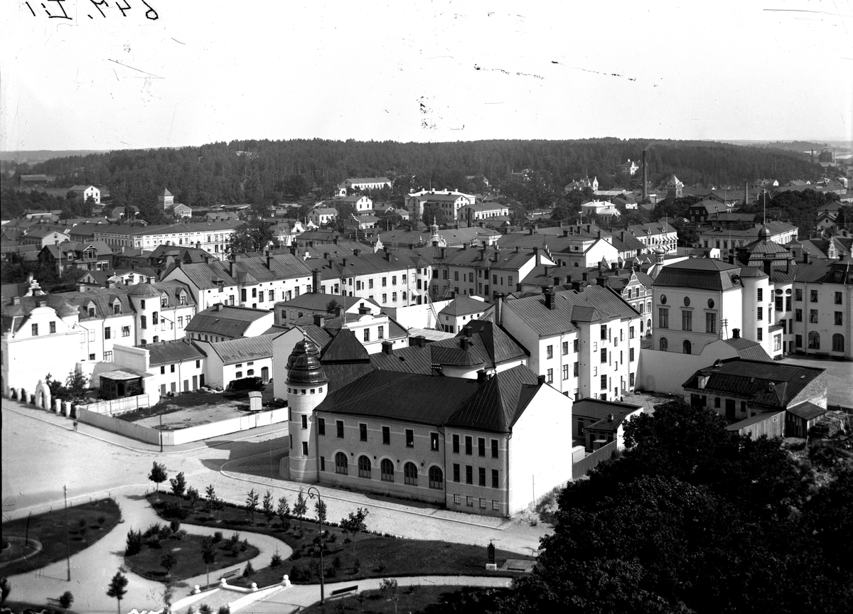 Utsikt från kyrktornet, 1900-1910.