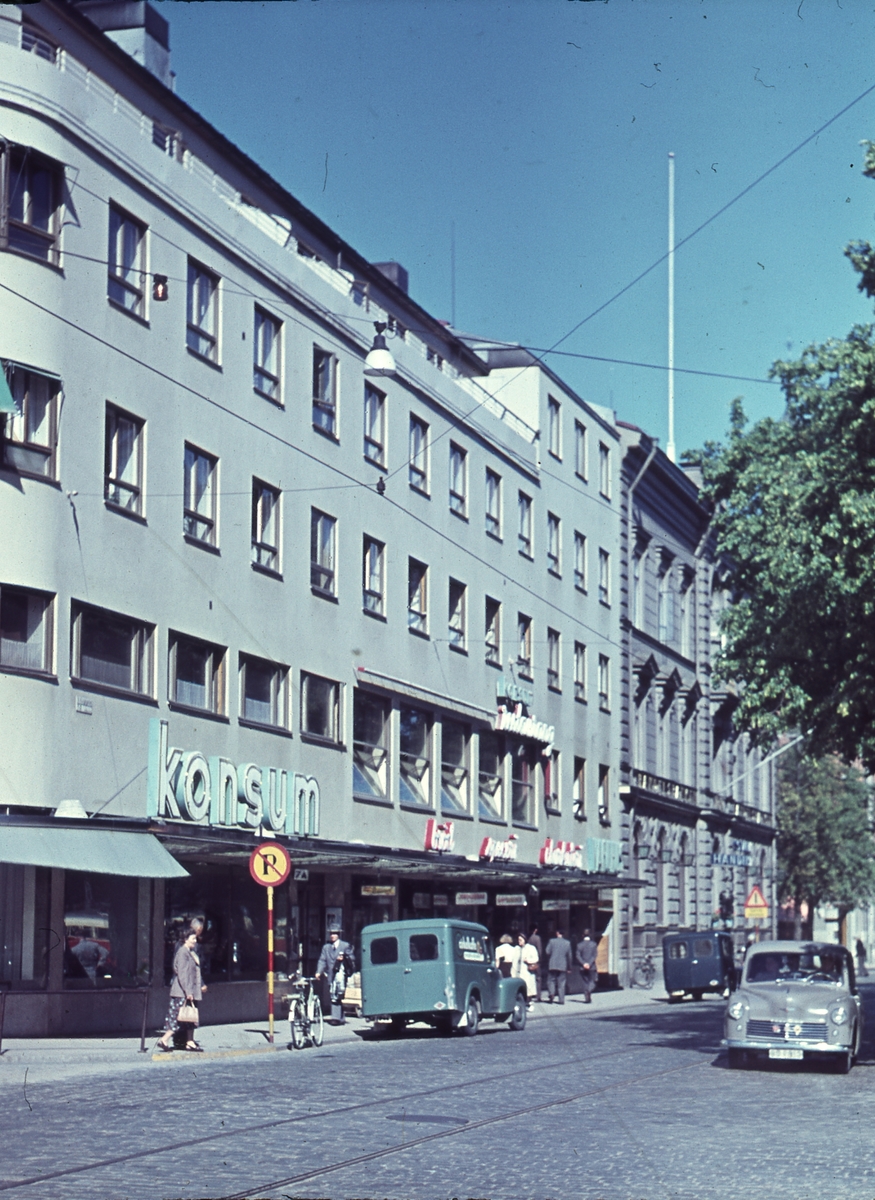 Korsningen Norra Kungsgatan och Drottninggatan i Gävle.
