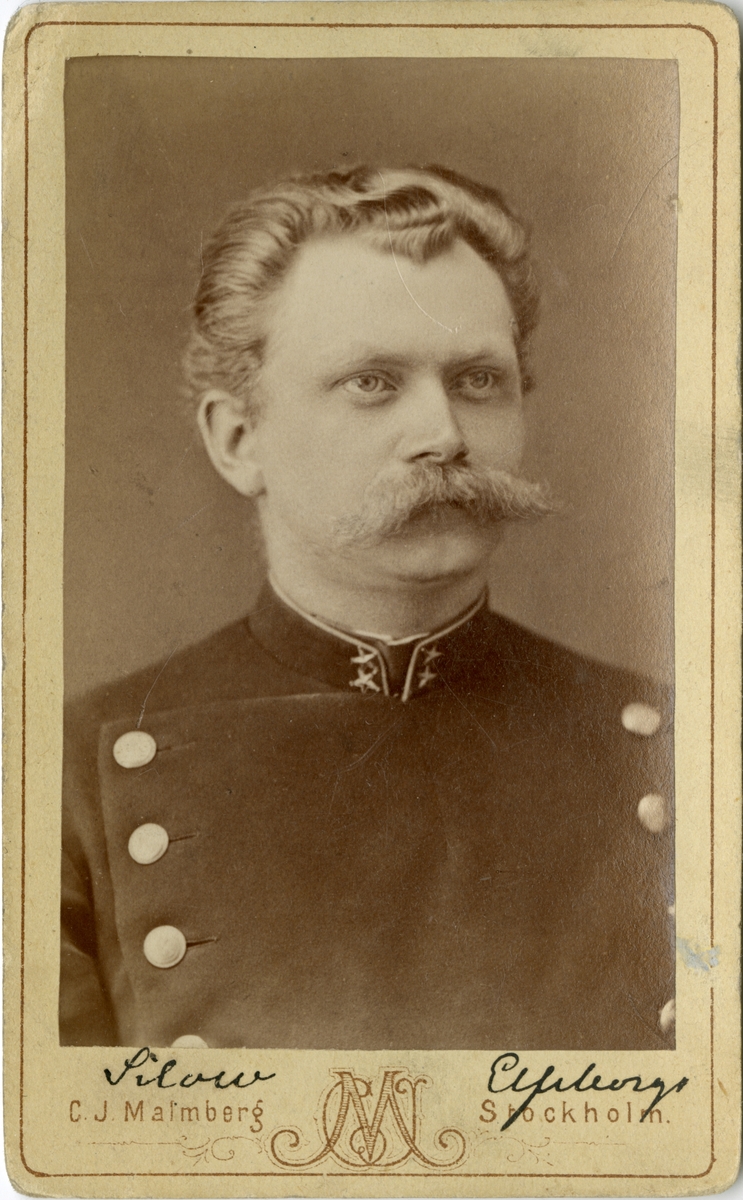 Porträtt av Carl Christian Adolf Silow, löjtnant vid Älvsborgs regemente I 15.