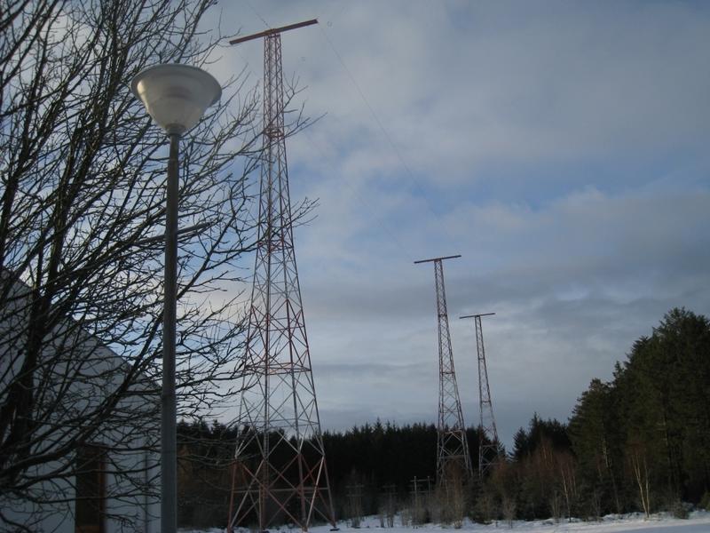 Master og antenner. Vigreskogen, Rogaland radio senderstasjon (Foto/Photo)