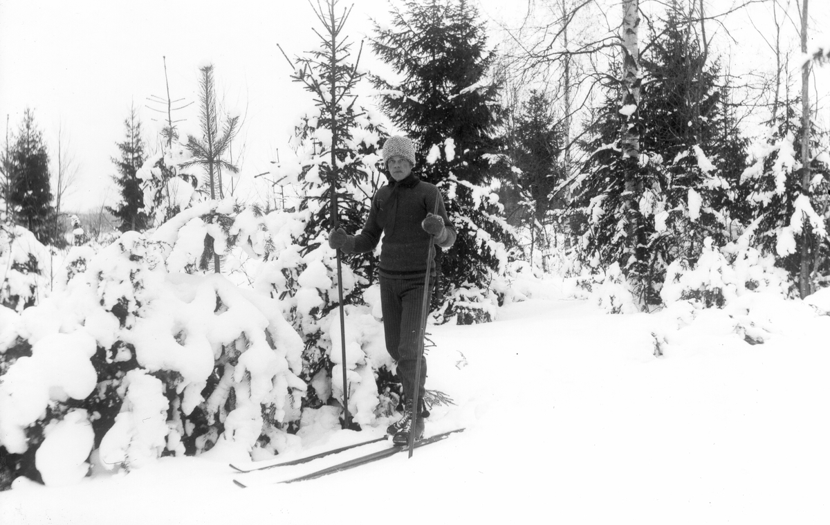 Nils Nilsson (Nils på Näset), född 1895, Voxsätter nr 1. Foto taget den 1 januari 1918.