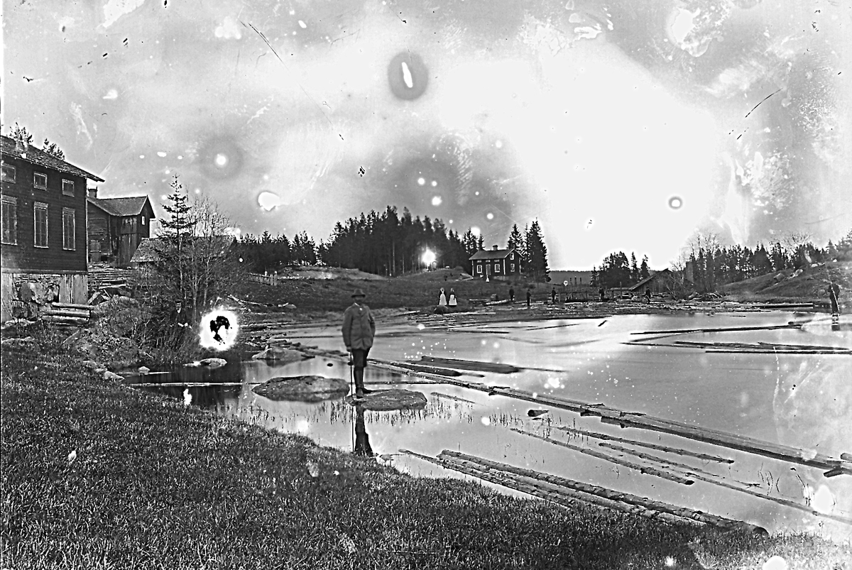 Flottning, Åsveden (Fiskdammen). Foto 1902.