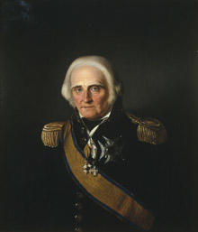 Portrett av Jens S. Fabricius. Mørk uniform, admiralsuniform. En orden festet på uniformen og to i bånd rundt halsen. (Foto/Photo)