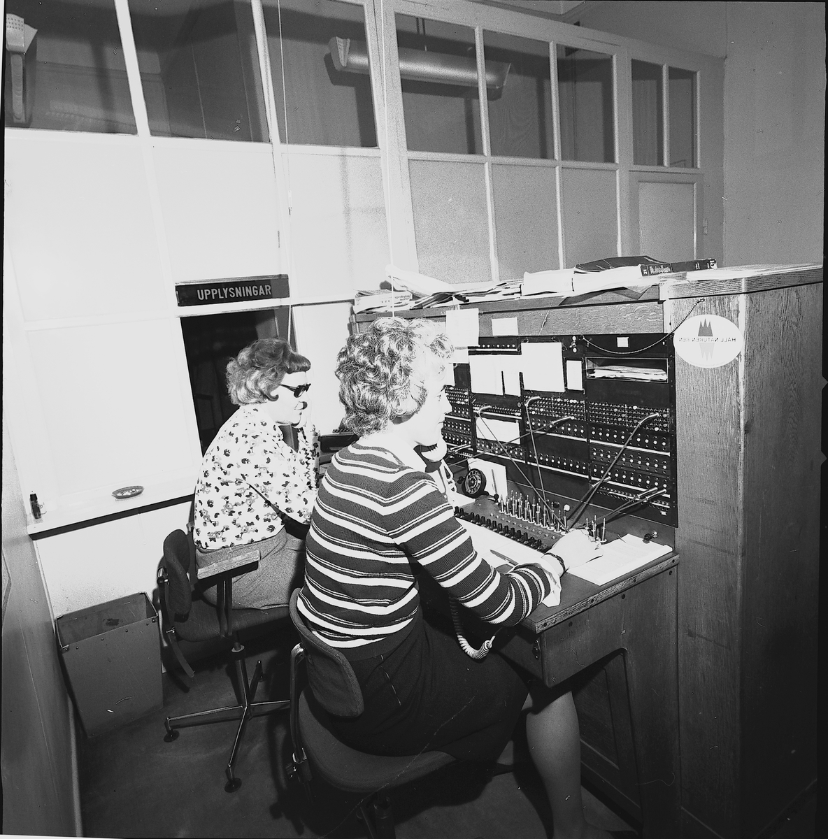 Telefonväxeln på Förvaltningshuset, Gävle Kommun. Den 6 april 1973

