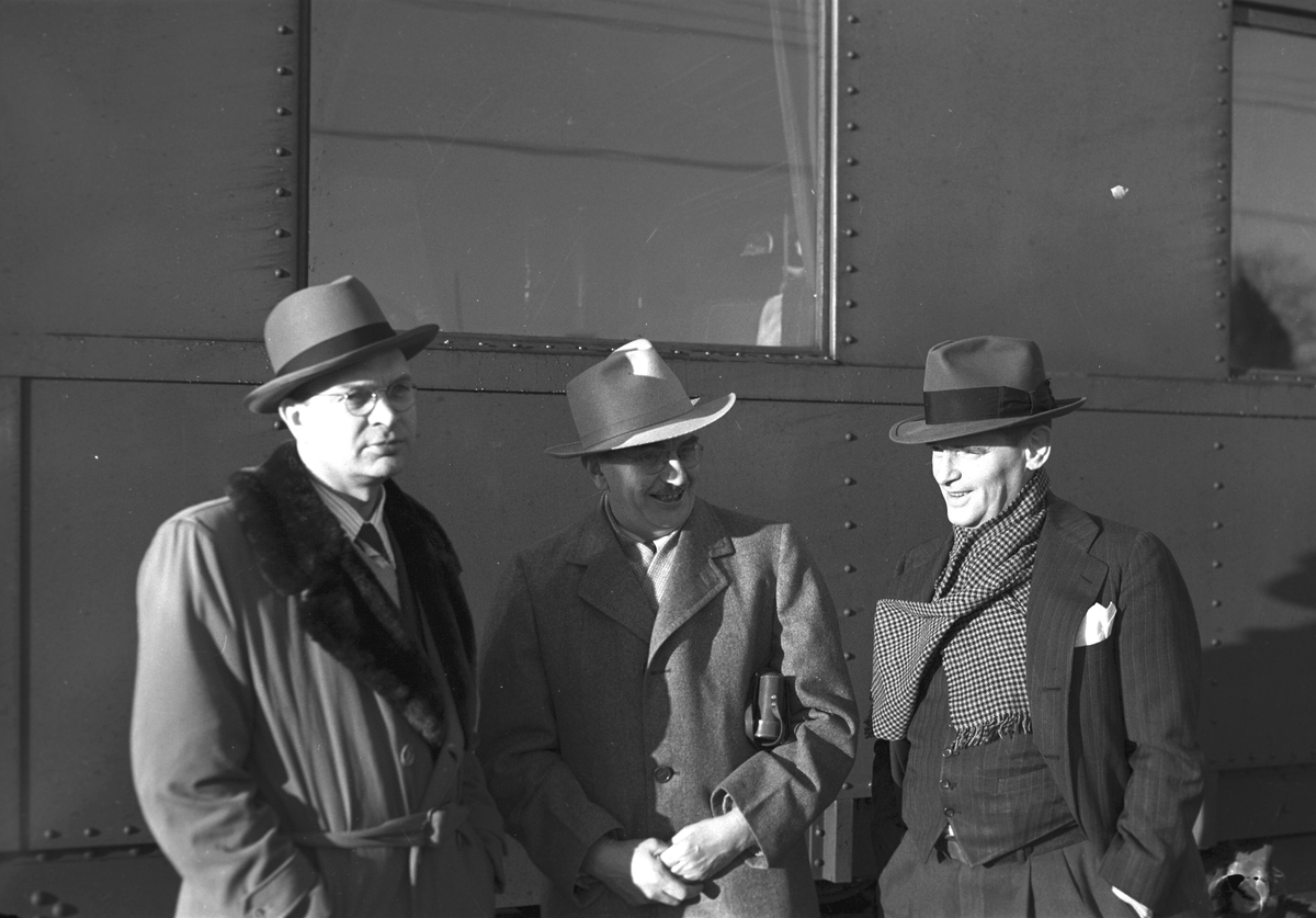 Amerikanska pressmän på sverige besök. 15 februari 1949. Reportage för Arbetarbladet.