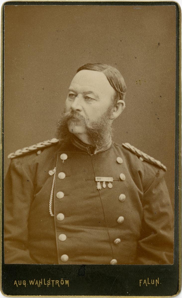 Porträtt av Carl Ludvig Åberg, löjtnant vid Södra skånska regementet I 25.