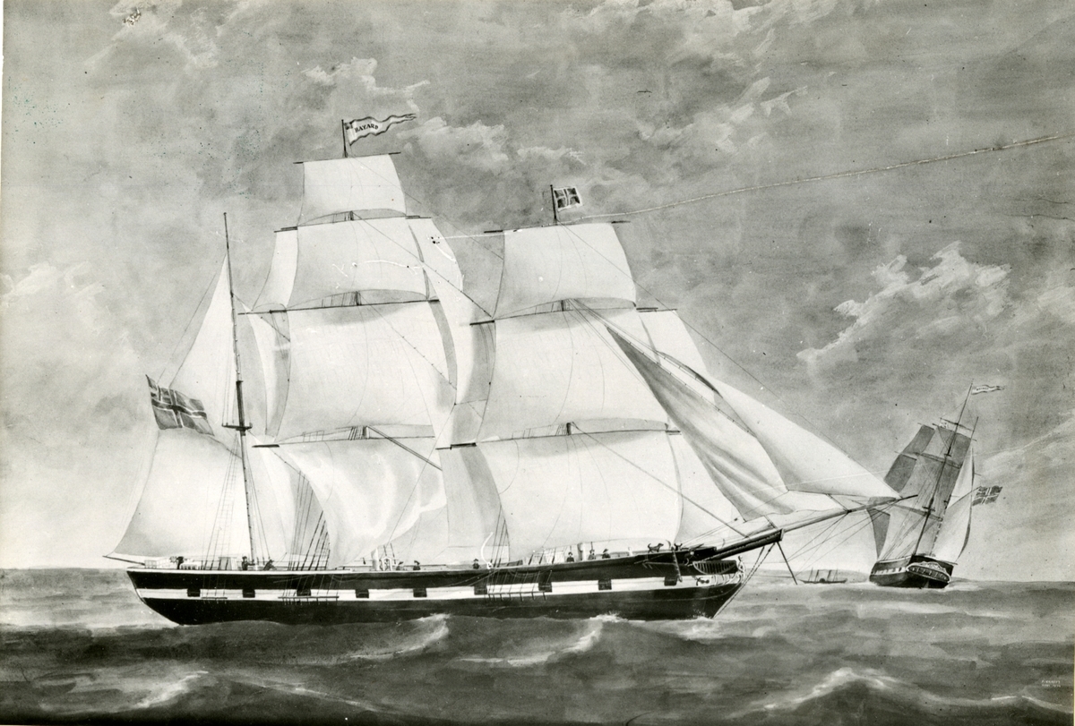 Bark 'Bayard' (b.1843, Chr. Mathiesens Værft, Kristiansand, Norge).