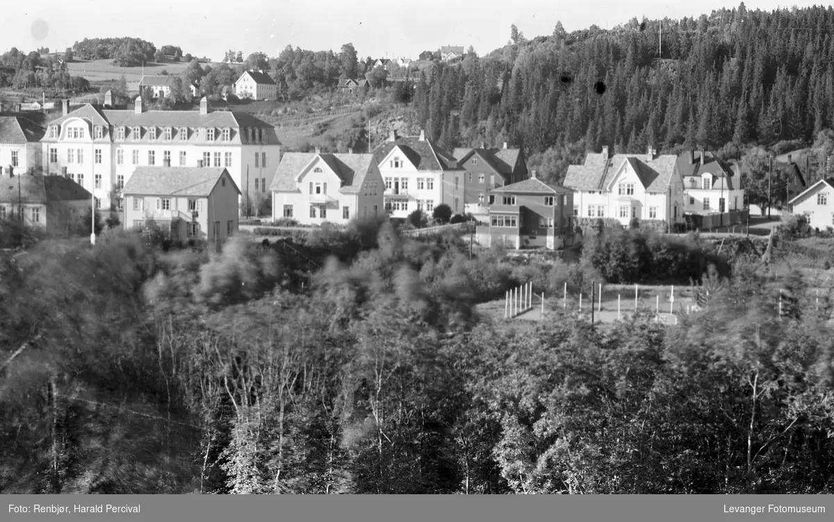 Utsikt mot Levanger sykehus.
