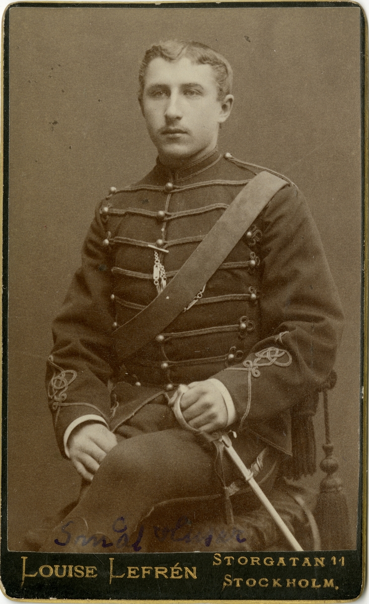 Porträtt av okänd soldat vid Smålands husarregemente K 4.