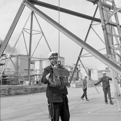 Etter arbeid med demontering av HS-mast ved forskningssenter