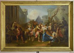 Hektors avskjed med Andromakhe og sønnen Astyanax [Lerretsma