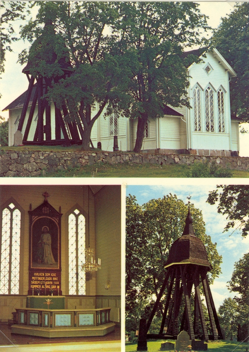 Vykort med motiv från Oskars kyrka.