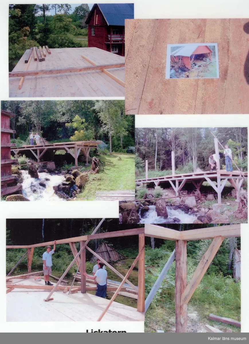 Återuppbyggnad av sågen i Liskatorp sommaren 2003.