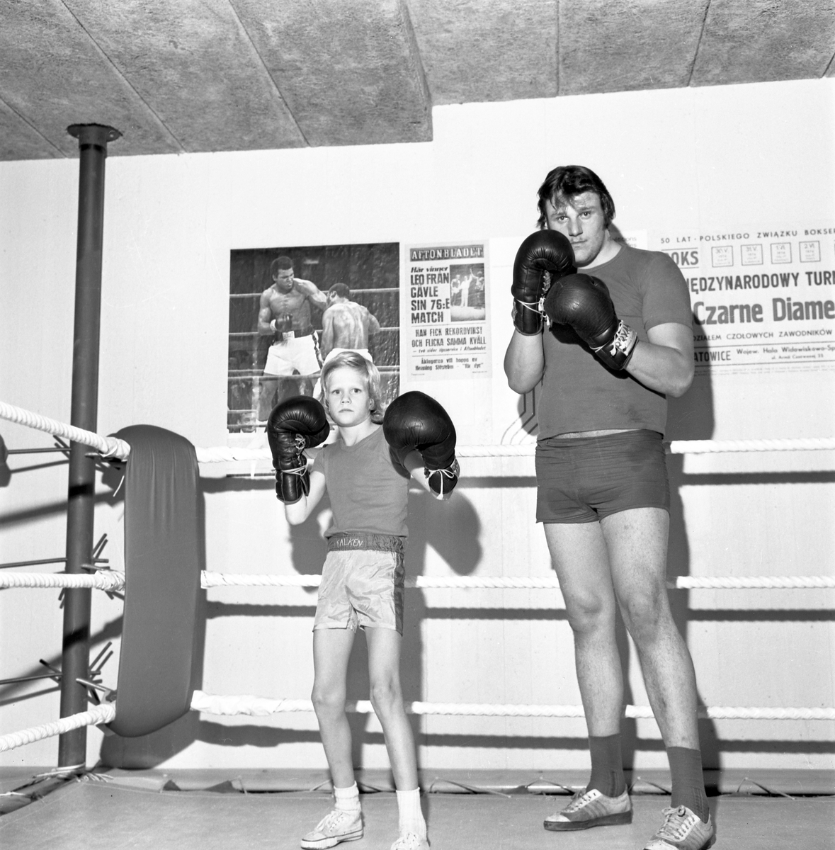 BK Falken boxare. Januari 1976