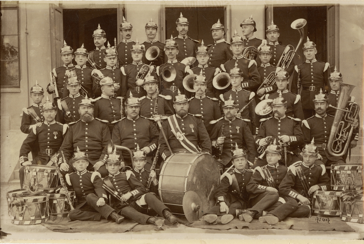 Göta livgardes musikkår på 1890-talet.