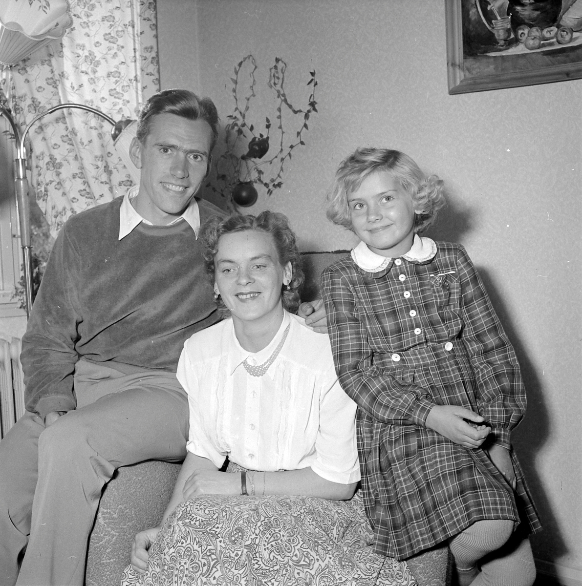 Odd Berg med kona Reidun og datter