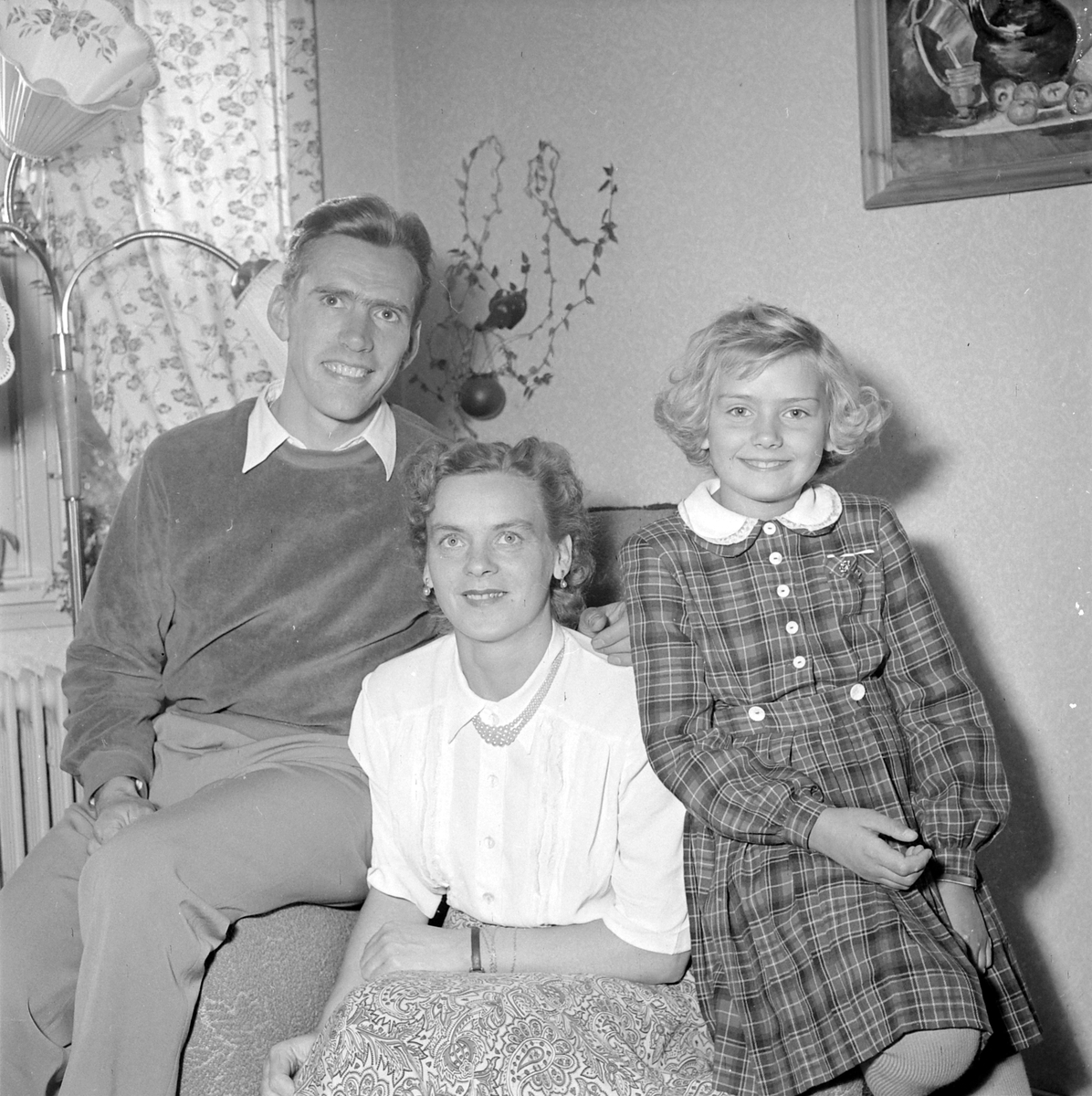 Odd Berg med kona Reidun og datter