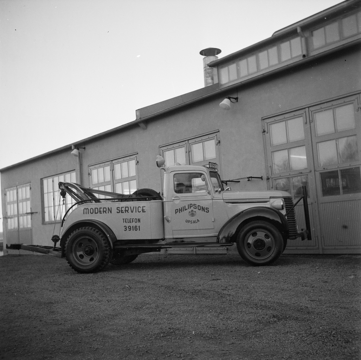 Bilfirman Philipsons, Uppsala, januari 1947