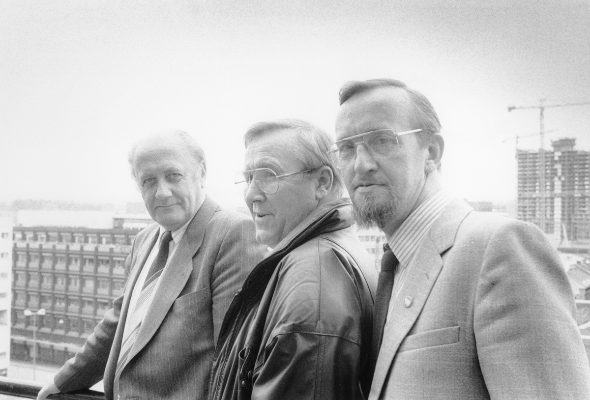 Gruppeportrett.
Fra venstre: Arthur Svensson, Yngve Hågensen og Einar Hysvær.