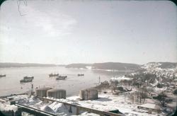 Utsikt fra tårntopp, mot syd. Ureabrikken.