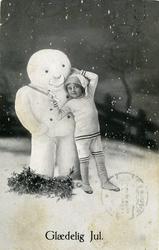 Julekort. Jule-og nyttårshilsen.  Fotografi i svart/hvitt. E