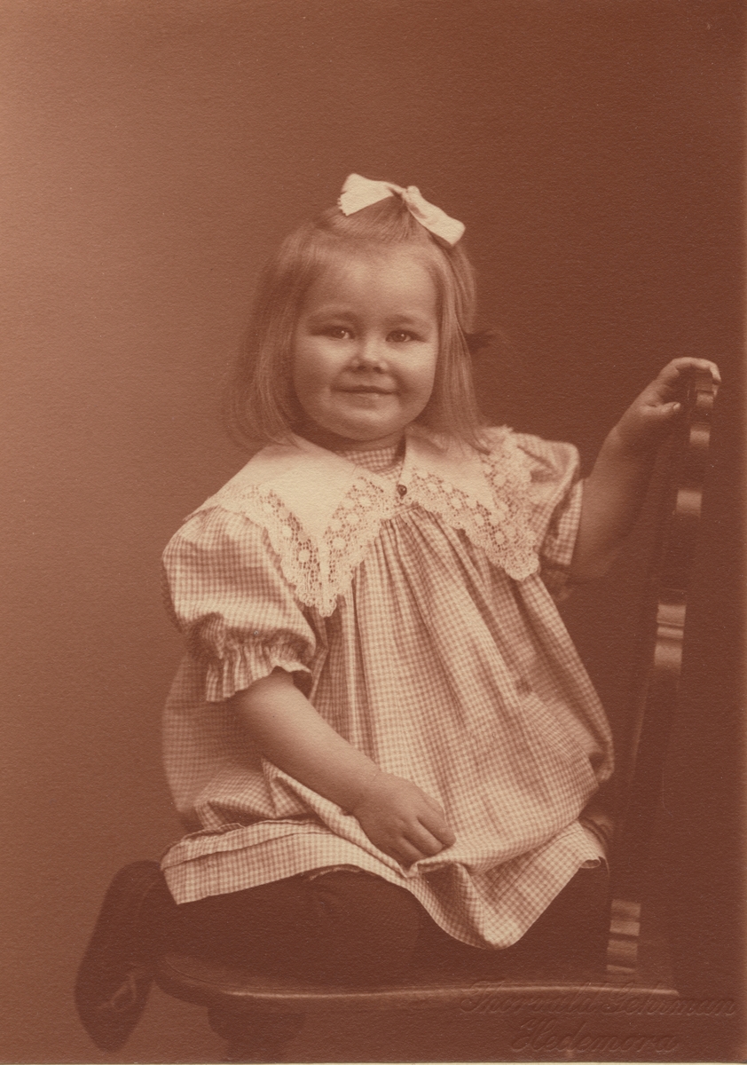 Porträtt av Marja Linqvist, Norberg. Pigmentfotografi (pigmenttryck). 1905.