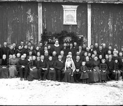 personer, klær, bryllup, brudekjole, gruppebilde