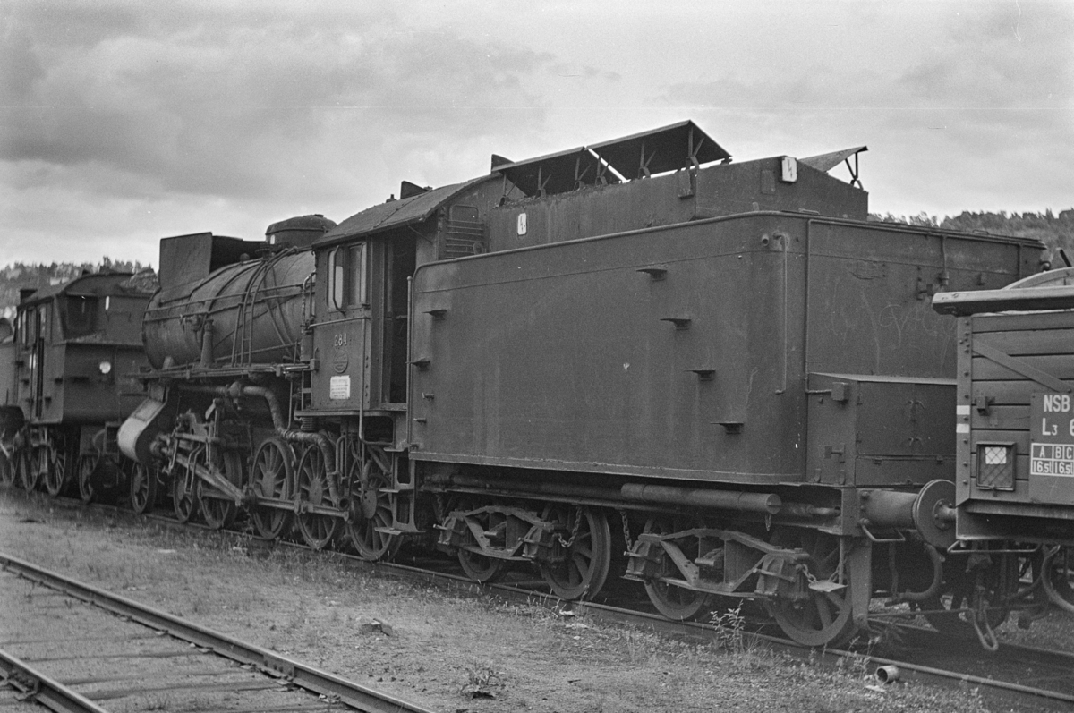 Damplokomotiv type 31a nr. 284, hensatt i Lodalen i Oslo.