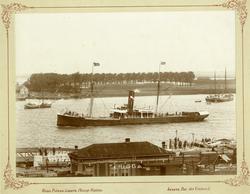 D/S 'Frigga' (b. 1881) med kolorert skorsteinsmerke