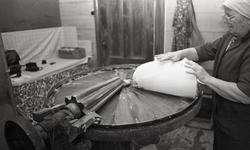 Berta i gong med "Knømaskinen"som knør salt inn i smør