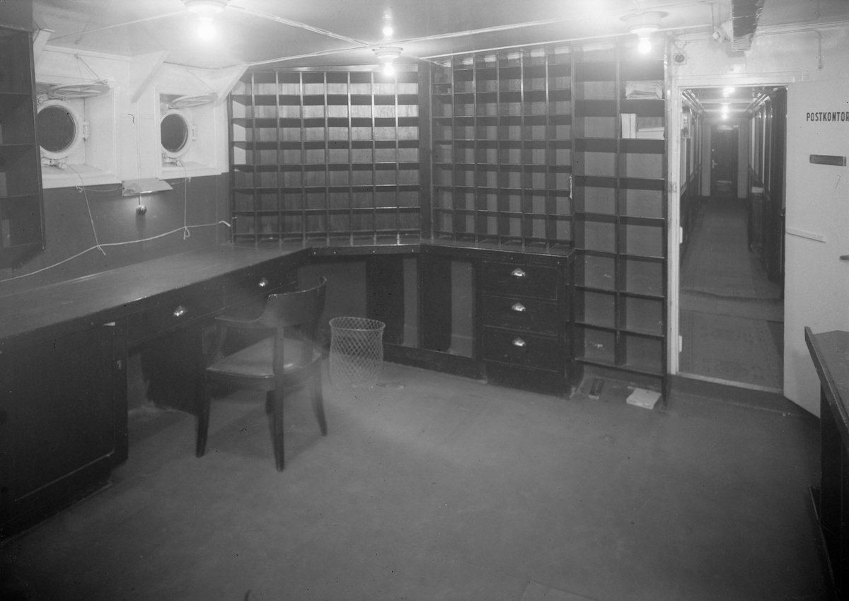 Postkontoret ombord i M/S Ragnvald Jarl
