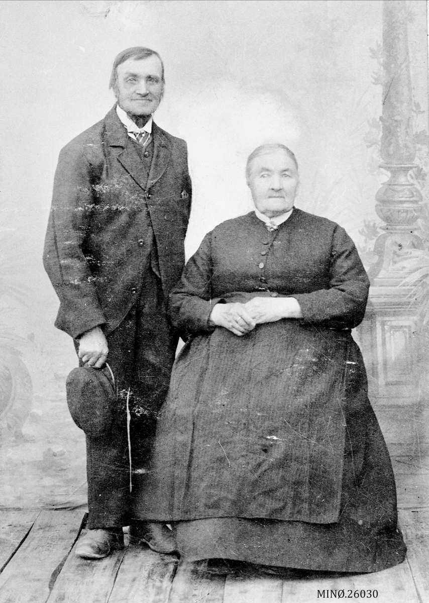Portrett av ektepar. 
Jørgen (1821-1907) og Maria Henriksdatter Ryhaug