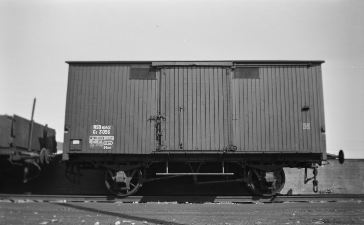 Normalsporet godsvogn type G3 nr. 3056.
