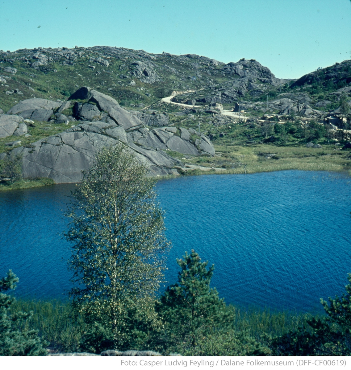 Laupstadvatnet og Nodlandsveien i Eigersund