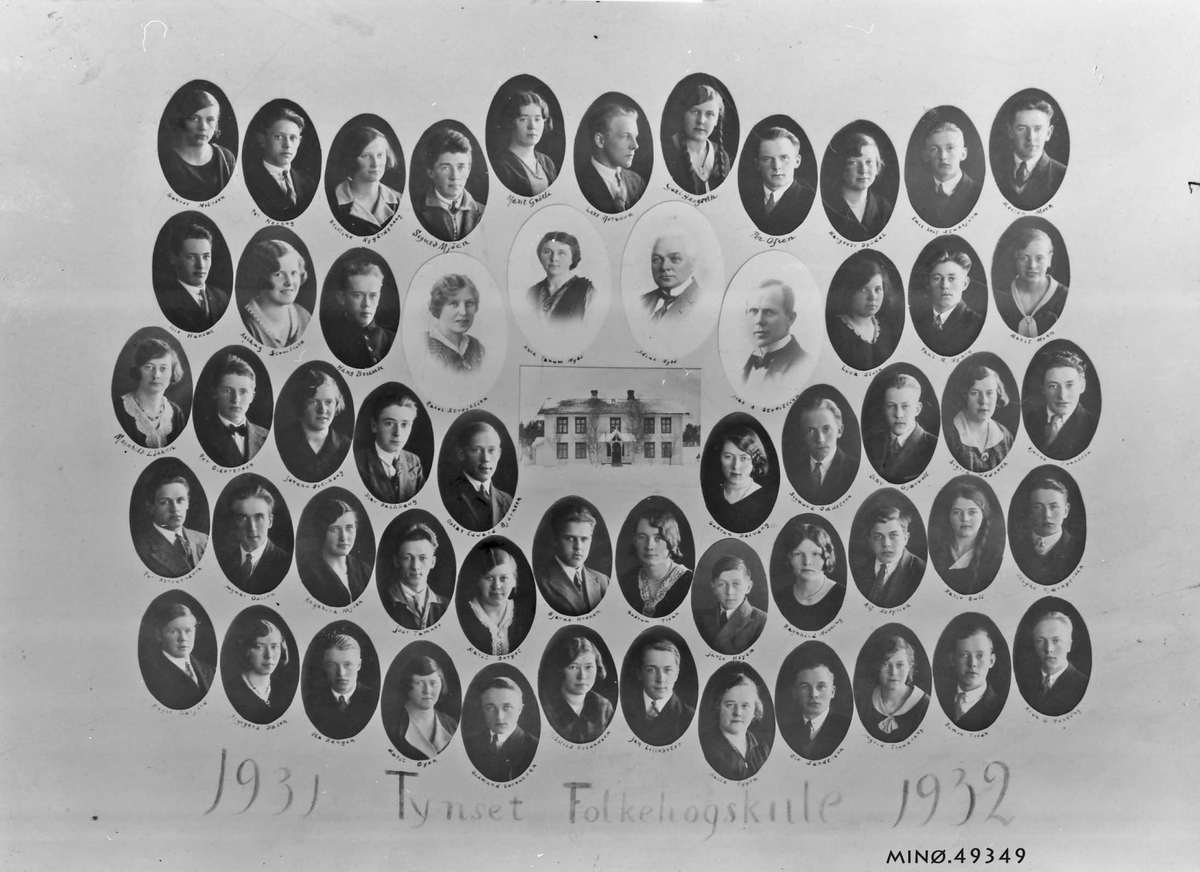 Elever ved Tynset Folkehøgskole, 1931-32. 