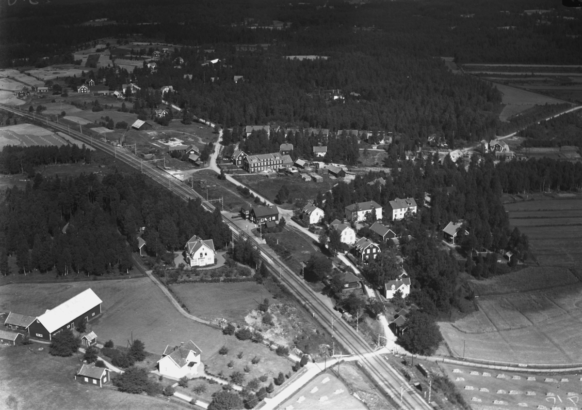 Flygfoto över Äng i Nässjö kommun. Jönköpings län. Nr C.1866.