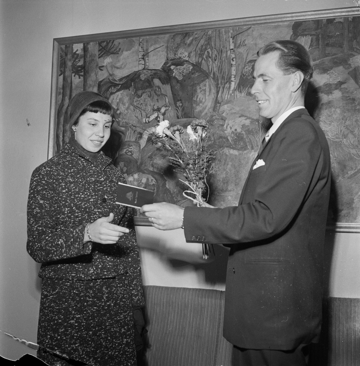 Sparbanken, "Gyllene gripen", Uppsala, oktober 1954