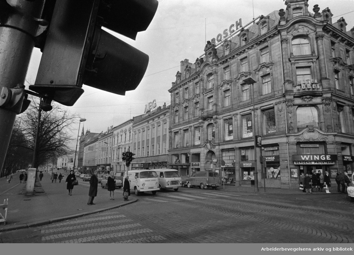 Karl Johans gate. November 1969