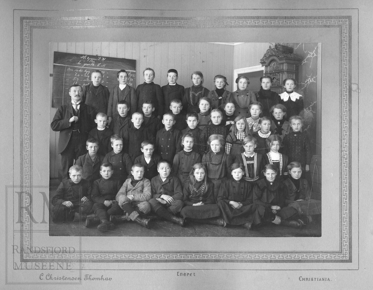 Skolebilde fra Fredheim skole, ca 1915.