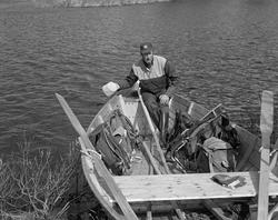 Fløterbåt, fotografert ved Ulvåoset i Femundselva åren 1986.