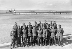 Tysk offiser og soldater på Skansen