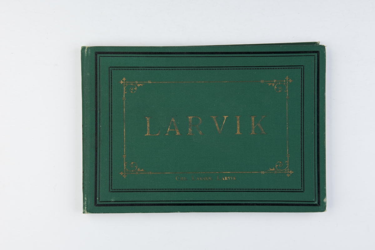 Album med trykk fra Larvik, fotografert av Axel Lindahl.