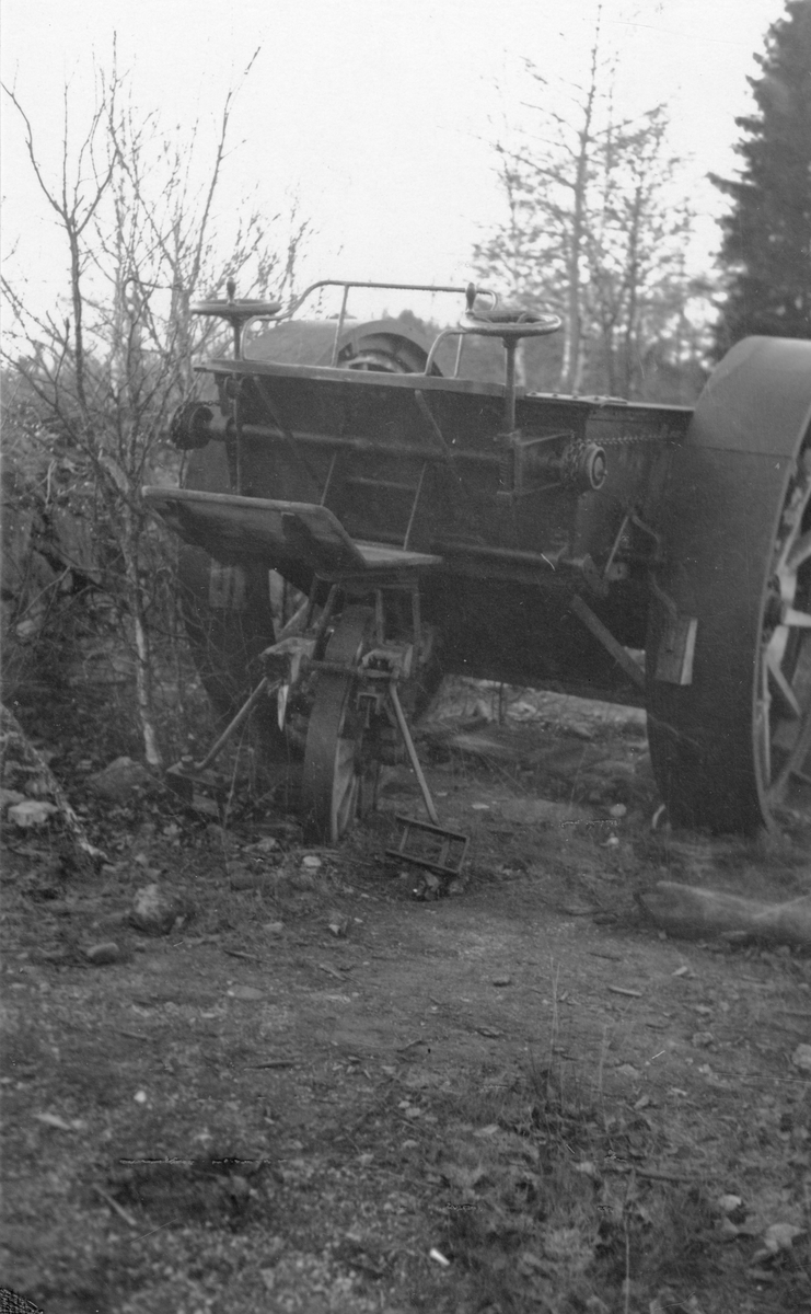 Sala silvergruva. Wennströms vagn. Förarsätet (kuskbocken) med styrhjul och broms.