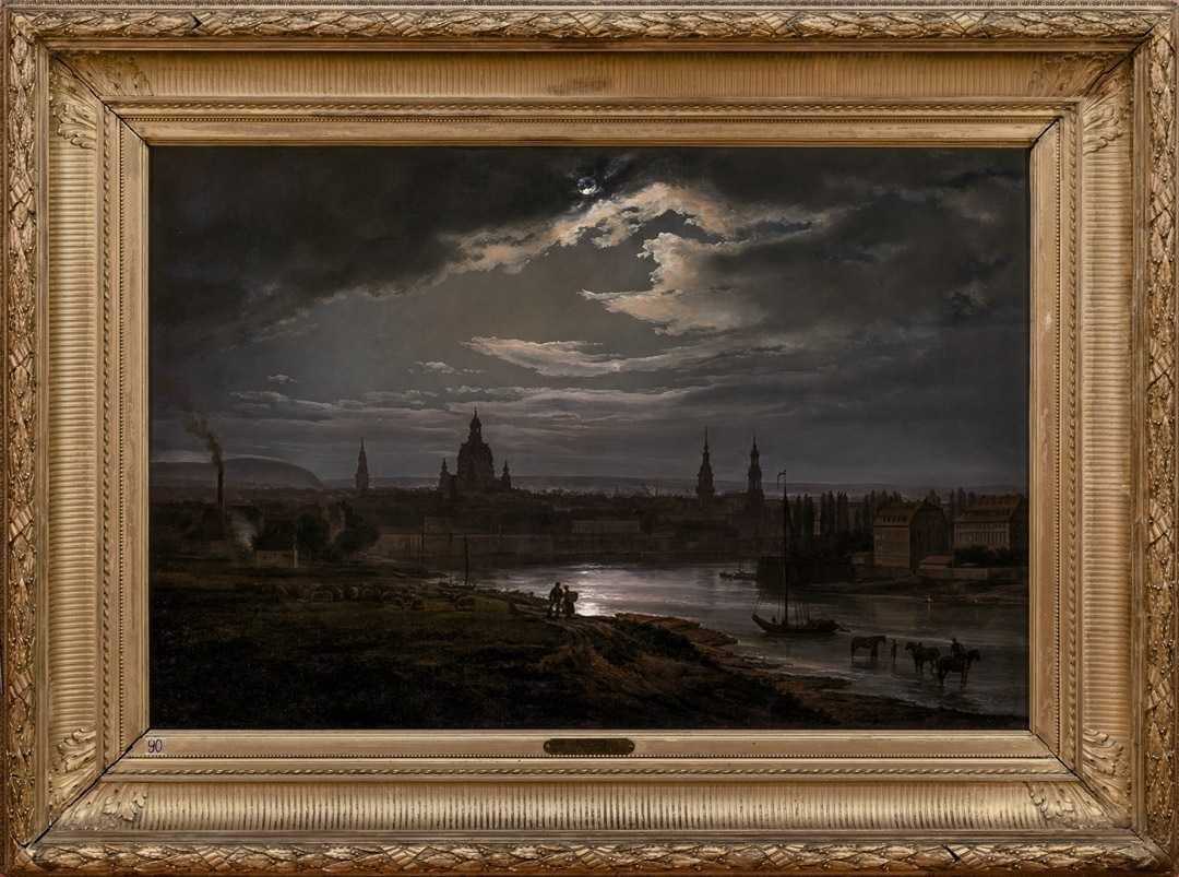 Dresden i måneskinn [Maleri]