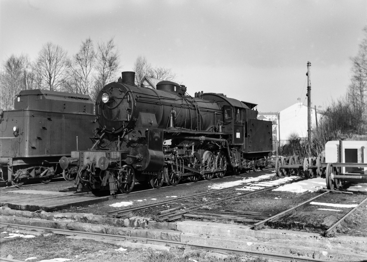 Damplokomotiv type 31b nr. 400 ved Kronstad verksted ved Bergen.