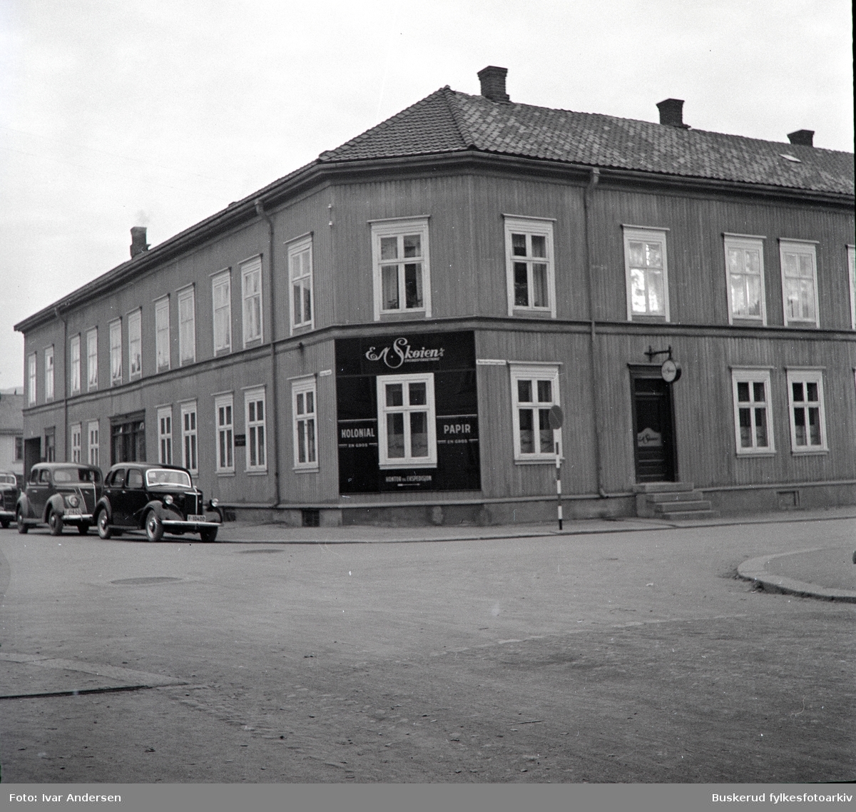 Skøien kolonial og Engros i Hønefoss. Etablert i Hønefoss i 1923